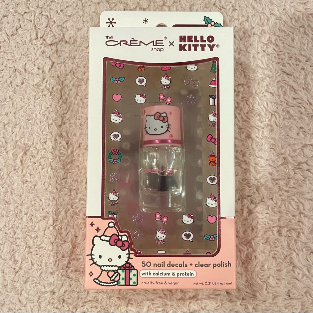 Hello Kitty Winter Themed Clear Nail Polish
